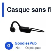 Casque sans fil à conduction osseuse personnalisable avec logo - Jasmine - Miniature 7