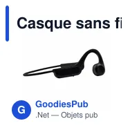 Casque sans fil à conduction osseuse personnalisable avec logo - Jasmine - Miniature 8