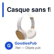 Casque sans fil pliable, détails en bambou | Hollie - Miniature 1
