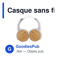 Casque sans fil pliable, détails en bambou | Hollie - Miniature 7