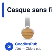 Casque sans fil pliable, détails en bambou | Hollie - Miniature 8