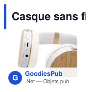 Casque sans fil pliable, détails en bambou | Hollie - Miniature 10