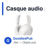 Casque audio personnalisable Philips antibruit ANC supra-auriculaire avec logo - TAH8000E - Miniature 2