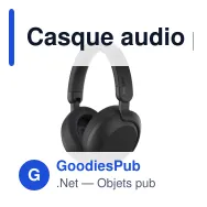Casque audio personnalisable Philips antibruit ANC supra-auriculaire avec logo - TAH8000E - Miniature 3