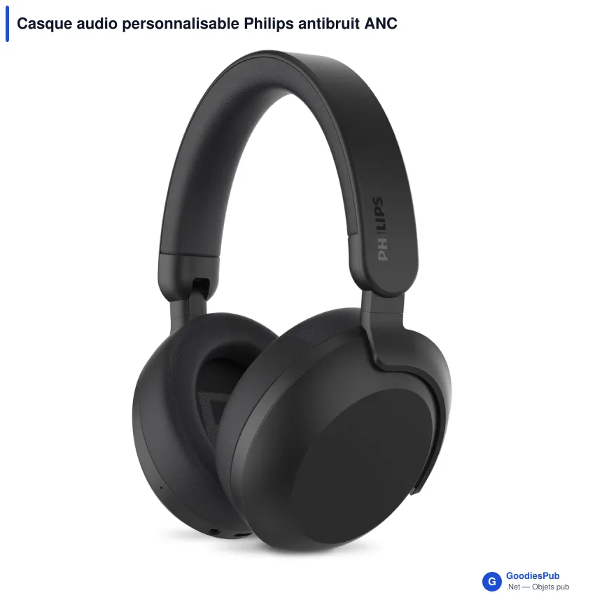 Casque audio personnalisable Philips antibruit ANC supra-auriculaire avec logo - TAH8000E - Image 3
