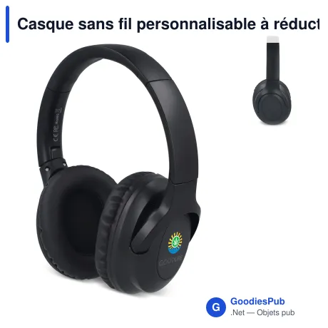 Casque sans fil personnalisable à réduction de bruit ANC avec logo - Supra-auriculaire