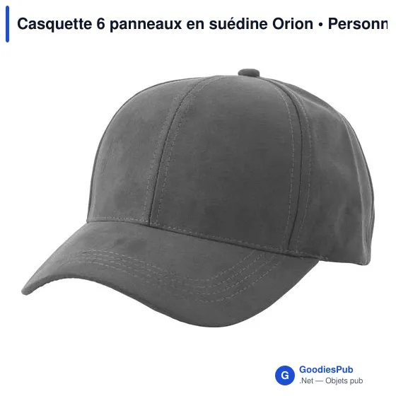 Casquette 6 panneaux en suédine Orion - Image 1