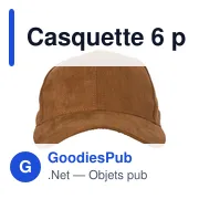 Casquette 6 panneaux en suédine Orion - Miniature 3