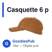 Casquette 6 panneaux en suédine Orion - Miniature 4