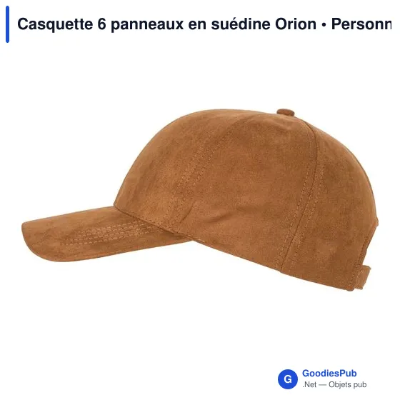 Casquette 6 panneaux en suédine Orion - Image 4