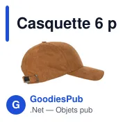 Casquette 6 panneaux en suédine Orion - Miniature 5