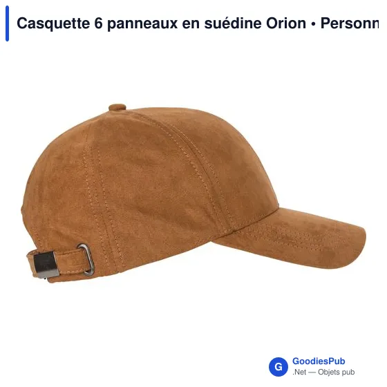 Casquette 6 panneaux en suédine Orion - Image 5