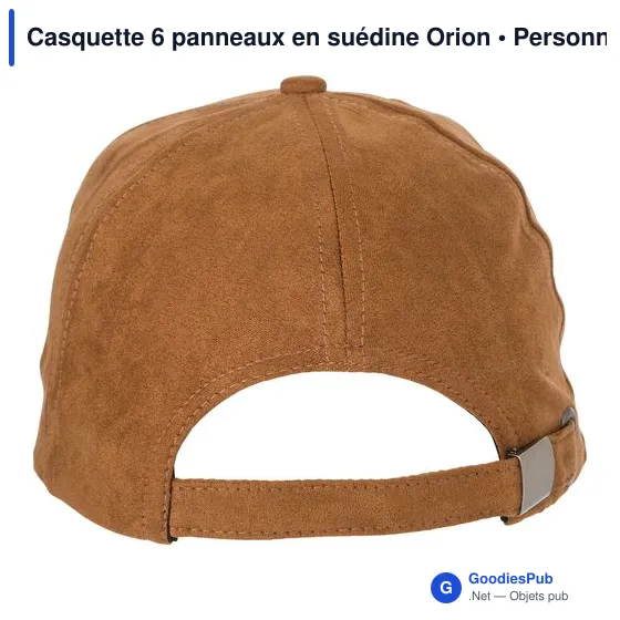 Casquette 6 panneaux en suédine Orion - Image 6