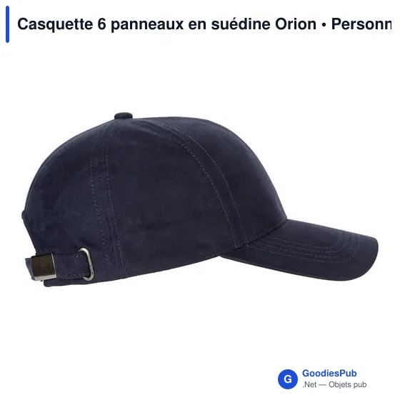 Casquette 6 panneaux en suédine Orion - Image 10