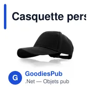 Casquette personnalisable B'RIGHT avec logo - Christabel - Miniature 1