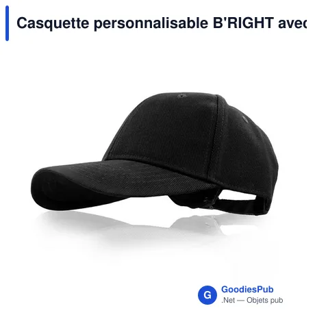 Casquette personnalisable B'RIGHT avec logo - Christabel