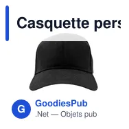Casquette personnalisable B'RIGHT avec logo - Christabel - Miniature 2