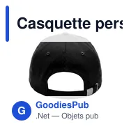 Casquette personnalisable B'RIGHT avec logo - Christabel - Miniature 3