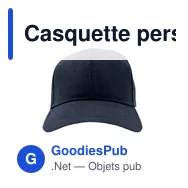 Casquette personnalisable B'RIGHT avec logo - Christabel - Miniature 9