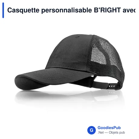 Casquette personnalisable B'RIGHT avec logo - Gwanni