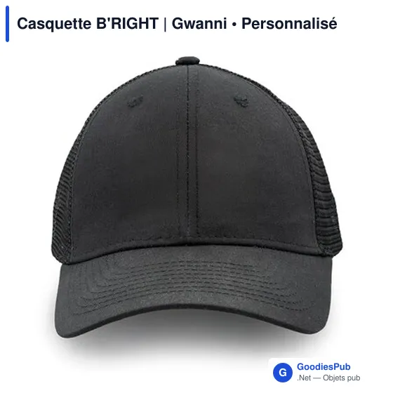 Casquette personnalisable B'RIGHT avec logo - Gwanni - Image 3