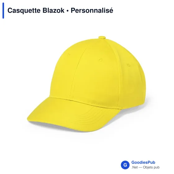 Casquette personnalisable Blazok avec logo - 6 panneaux - Image 1