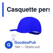 Casquette personnalisable Blazok avec logo - 6 panneaux - Miniature 11