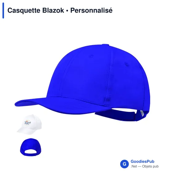 Casquette personnalisable Blazok avec logo - 6 panneaux - Image 11