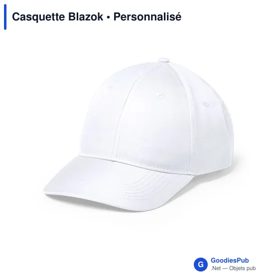 Casquette personnalisable Blazok avec logo - 6 panneaux - Image 4