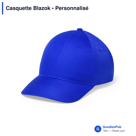 Casquette personnalisable Blazok avec logo - 6 panneaux - Image 7