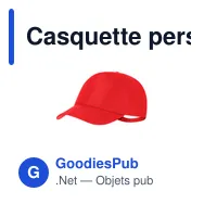 Casquette personnalisable en polyester recyclé avec logo - Dibux - Miniature 1