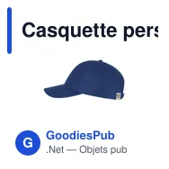 Casquette personnalisable en polyester recyclé avec logo - Dibux - Miniature 3