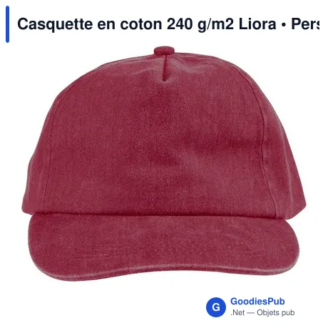 Casquette en coton 240 g/m2 Liora
