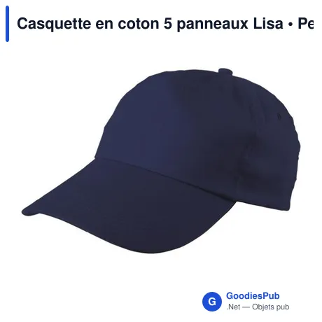 Casquette en coton 5 panneaux Lisa