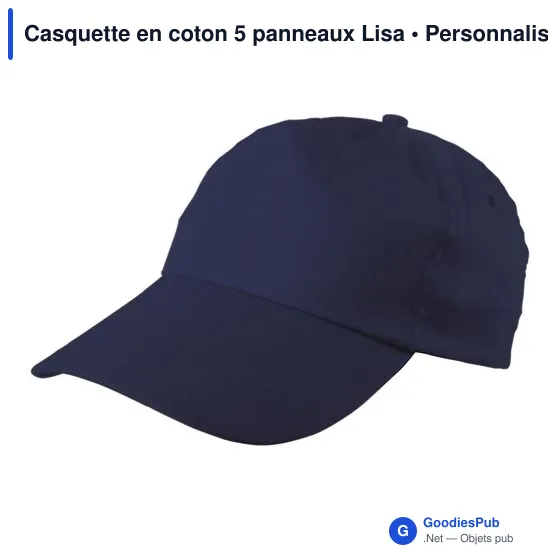 Casquette en coton 5 panneaux Lisa - Image 1