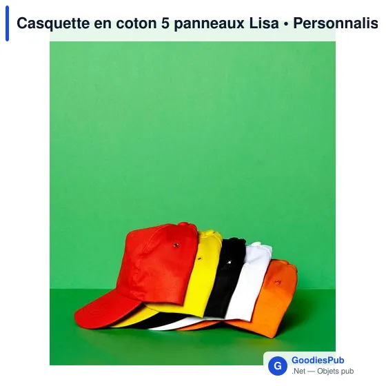 Casquette en coton 5 panneaux Lisa - Image 11
