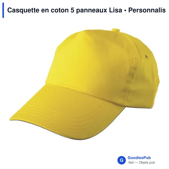 Casquette en coton 5 panneaux Lisa - Image 3