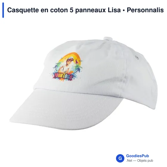 Casquette en coton 5 panneaux Lisa - Image 9