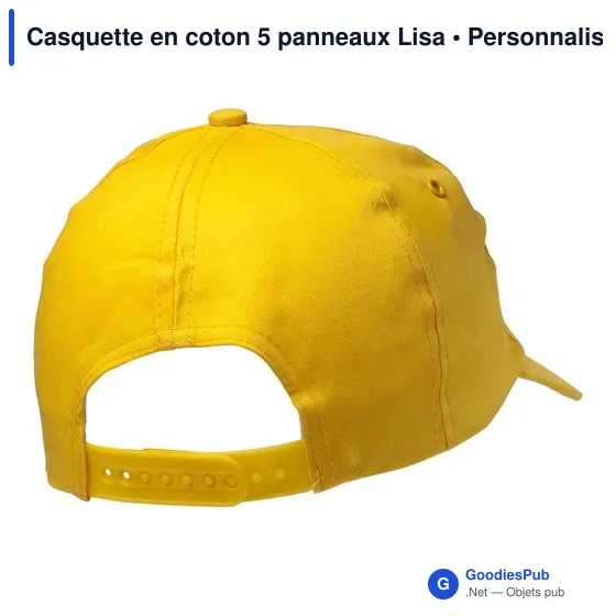 Casquette en coton 5 panneaux Lisa - Image 10