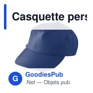 Casquette personnalisable en rPET Suzannah avec logo - Miniature 1