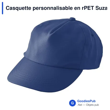 Casquette personnalisable en rPET Suzannah avec logo