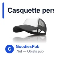 Casquette personnalisable Faidon avec logo - 5 panneaux - Miniature 1
