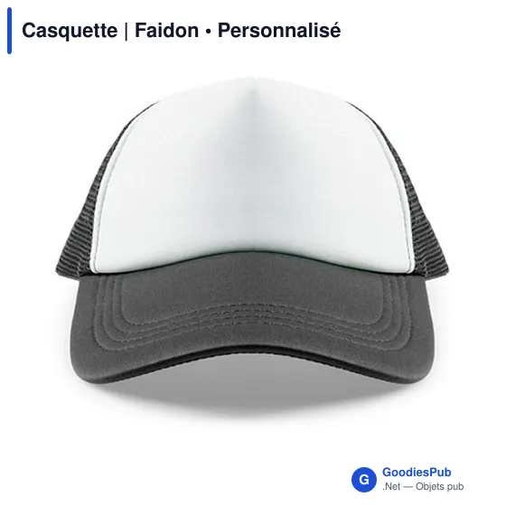 Casquette personnalisable Faidon avec logo - 5 panneaux - Image 2