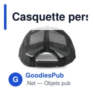 Casquette personnalisable Faidon avec logo - 5 panneaux - Miniature 4