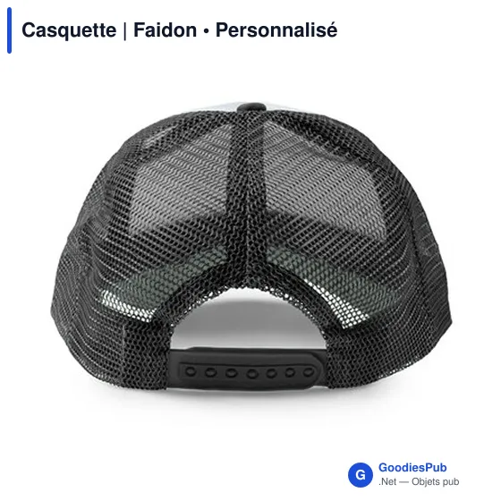 Casquette personnalisable Faidon avec logo - 5 panneaux - Image 4