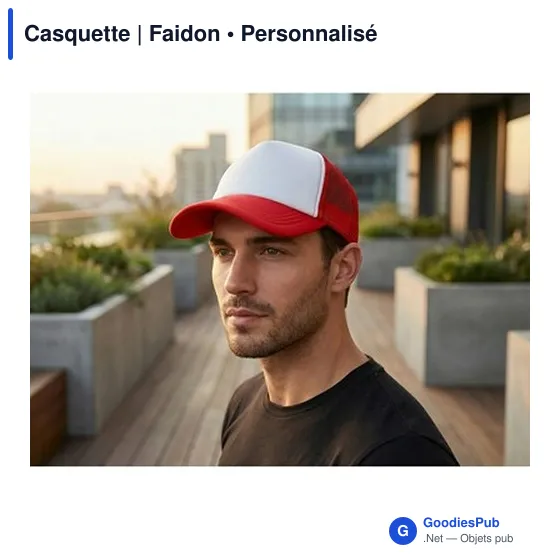 Casquette personnalisable Faidon avec logo - 5 panneaux - Image 8