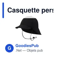 Casquette personnalisable Fraser avec logo - Accessoire B2B - Miniature 3