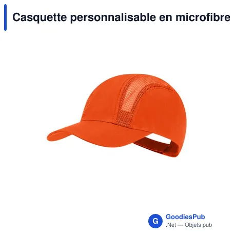 Casquette personnalisable en microfibre avec logo - Casquette Hakos