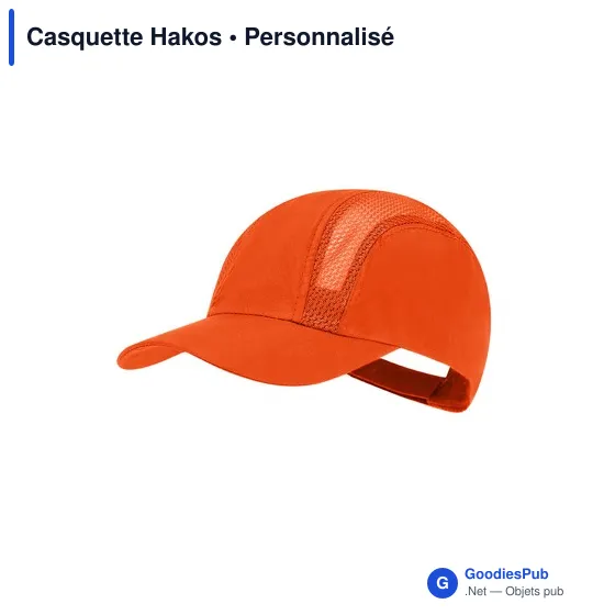 Casquette personnalisable en microfibre avec logo - Casquette Hakos - Image 1