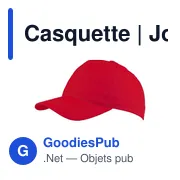 Casquette personnalisable en coton avec logo - Joseph - Miniature 1